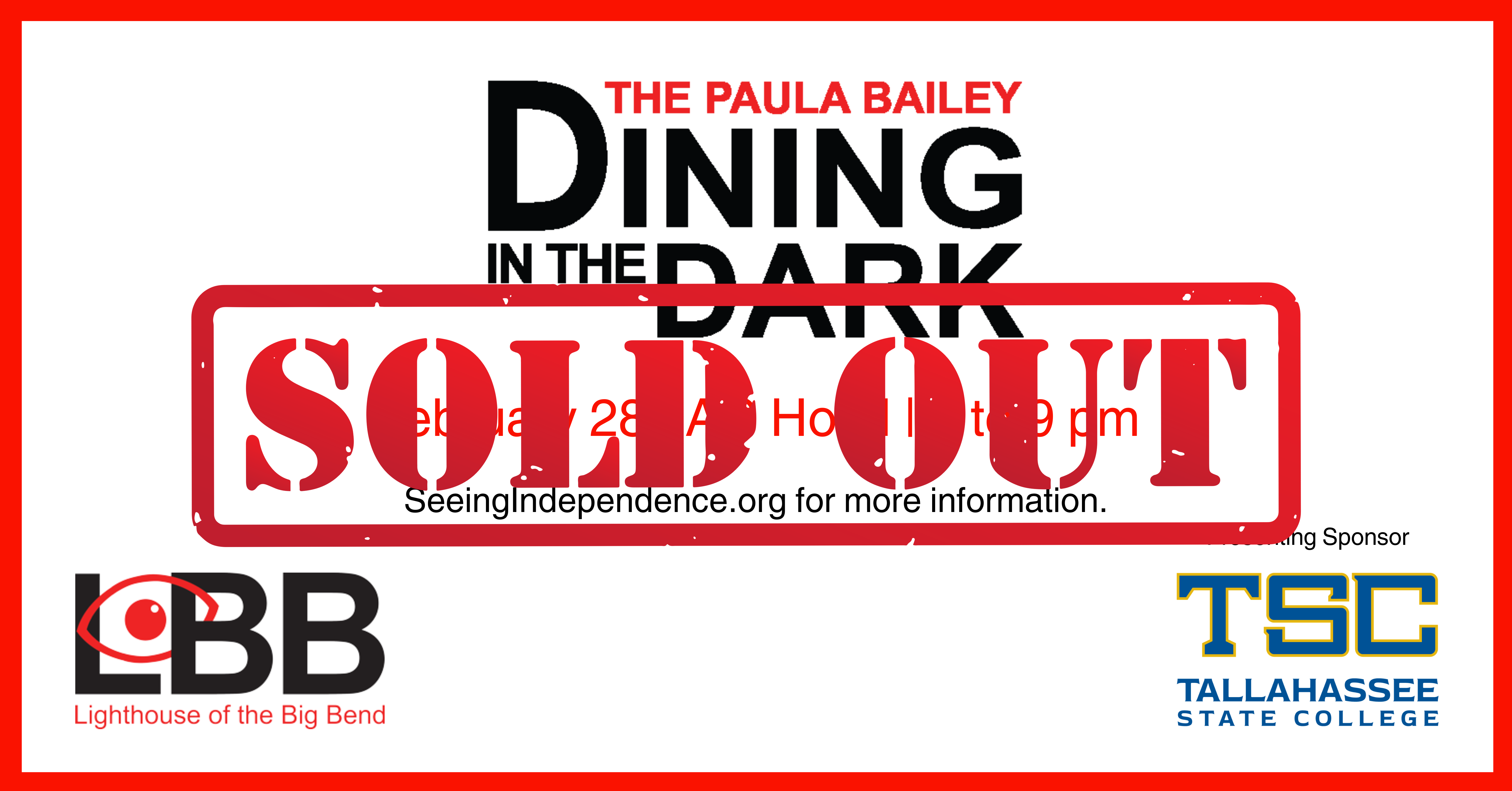 The Paula Bailey Dining in the Dark is SOLD OUT for 2026. Thank you for your support.
